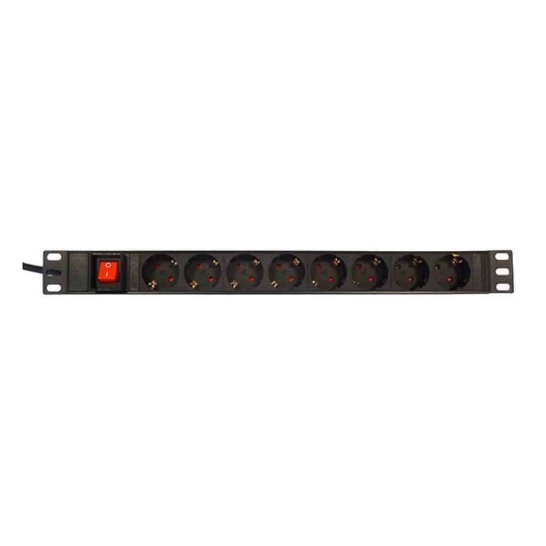 Onmogelijk vijand Bestudeer 1U PDU Stekkerdoos 8 voudig met schakelaar 19 inch, 2m kabel, Zwart kopen?  Gemakkelijk online bestellen!