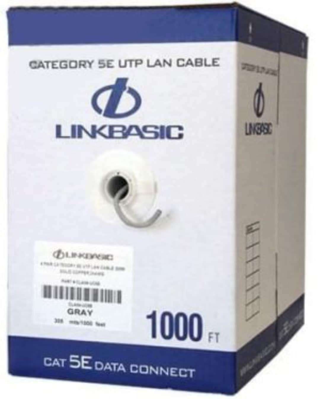UTP Netwerk kabel Cat5e PVC 305m Grijs Linkbasic